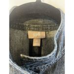 NWOT J. JILL Dark blue denim Jean Jacket pleated peplum Womens 4P Fit Flare Photo 2