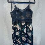 Club Monaco  Jorrdynne Black Floral Wool Silk Blend Cocktail Party Dress Size 8 Photo 2