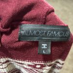 Almost Famous Maroon and white, Aztec print, light weight sweater, size Large. EUC Photo 3