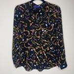 Apt. 9  Blouse Equestrian Motif Belt Chain Watch Sunglasses Sz Medium Photo 4