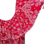 Faded Glory  Women Large Eyelet Bandana Patchwork Paisley Off The Shoulder Rodeo Photo 4