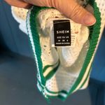 SheIn Green and White Crochet Button-Up Dress. Sz Medium Photo 6