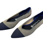 Rothy's Point Gold Herringbone Black Toe Women's Shoes Flats Loafers Retired W10 Size 10 Photo 0