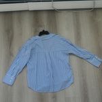 ZARA Blue Striped Women’s Shirt Photo 1