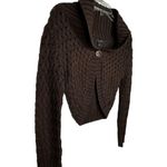EXPRESS  Cropped Brown‎ Cardigan Sweater Photo 2