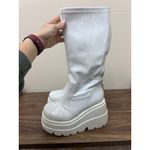 Demonia  White Patent Platform Knee High Boots Chunky Sole Gothic Rave Photo 5