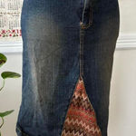 Angie Vintage Y2K  Jeans Size M Denim Skirt Western Asymmetrical Slip On Photo 0