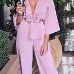 Revolve Front Tie Pink  Jumpsuit Photo 0