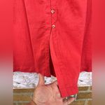 Mille resort and travel coral smocked waist button front midi skirt size medium Red Photo 3