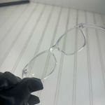 Clear Transparent Frame Eyeglasses – Unisex Lightweight Fashion Glasses Silver Photo 4