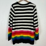 Torrid Rainbow Stripe Eyelash Fuzzy Pullover Sweater Size 1 Photo 2