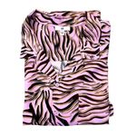 Nordstrom BP. BE PROUD Pride PINK BOUQUET RETRO ZEBRA Button-Up Shirt SZ L Photo 6