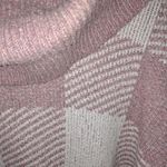 Olive & Oak  Pink and White Check Cowl Neck‎ Sweater Size Large Photo 2