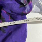 Aryn K Purple Silk Dress Size M 100% Silk Print V-Neck Elastic Waist Fairycore Photo 7