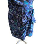 LC Lauren Conrad LAUREN CONRAD Stunning black and blue floral dress, faux wrap, adjustable straps, excellent condition, size 8 Photo 2