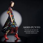 Akris Punto NWT Midi Dress with Fancy Butterfly Print Photo 2