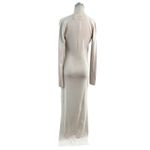 AYA MUSE Jacaranda Dress in Tan Large New Womens Knit Cut out Maxi Long Gown Photo 5