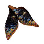 Kurt Geiger London Embellished Satin Mule Heels Psychedelic Print EU 38 / 7.5 Photo 1