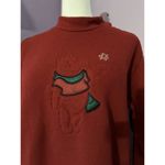 Vintage The Store Women's Pooh Burgandy Crewneck Sweater sz Large Disney Photo 1