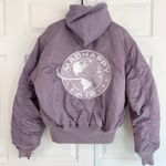 Madhappy Alpha Industries x  Air CWU 45/P Reversible Bomber Jacket Purple Medium Photo 5