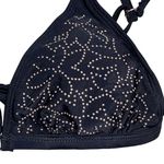 NEW Time & Tru Black Missy Elevated Embellished Bikini Top Photo 4