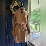 LuLu’s Versatile Energy Khaki Mock Neck Long Sleeve Utility Mini Dress M NWT Tan Size M Photo 6
