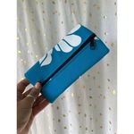 Unbranded Handmade NWOT Hawaiian Aloha Floral Rectangle Zip Pouch Cosmetic Bag Blue Photo 1
