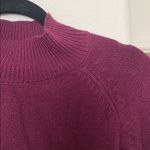 She & Sky  Mini Sweater Dress Long Sleeve Knit Burgundy Photo 2