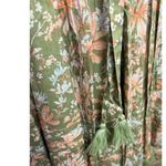 A pea in the pod Pea in the Pod Green Floral Tiered Maxi Dress NWT Sz. M Photo 4