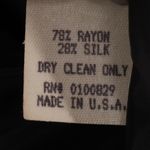 Vtg Connie Roberson Brocade Floral Blazer Jacket Womens Silk Blend Button Size S Black Photo 3