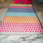 Maria Victoria Neon Crossbody Handbag Bag 12x9" Handmade Plastic Pink Blue Teal Photo 3