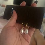 Gorjana 14k Gold plated Rice Pearl Huggie Earrings Photo 1