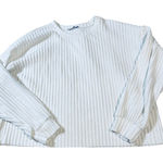 ZARA x Trafaluc Women Size Medium White Long Sleeve White Sweater Boxy Soft Photo 0