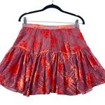 Urban Outfitters Vera Crushed Velvet Mini Skirt Size S Tiered A-Line Flowy Y2K Photo 2