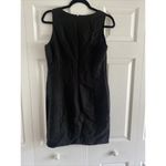 Spiegel Womens 6 Black Linen Blend Dress‎ Pearl Button Photo 6