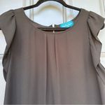 Women’s Mini black chiffon dress​ with ruffles sleeves size small Photo 13