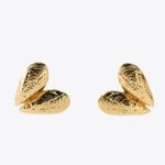 ZARA Gold Mussell Heart Earrings Beachy Nautical Boho Bohemian Resortwear Zinc Photo 1
