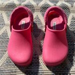Coach petunia pink Lola Clogs. Size 7. Rubber, fabric and leather upper Photo 6
