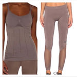 Stella McCartney adidas SET cement mushroom color essential studio tights & tank Gray Size undefined Photo 3