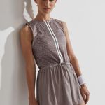 Varley Lagoda Womens Tennis Dress Taupe Cluster Leopard large Photo 4