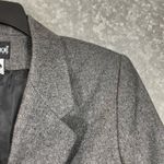 Sag Harbor Petite Women's Gray Academia Blazer Elbow Patches - Size 8P - Wool Photo 1