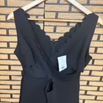 Topshop  Black Scalloped Cutout Scuba Knit‎ Dress Size 10P Photo 3
