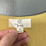 P. Cill Womens Butter Yellow Lagenlook Linen Blend Top Photo 4