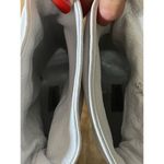 Burberry  Italy White Leather Peep Toe Slouch Booties Stiletto Heels Photo 6