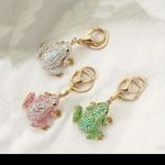 🪩4/$20!! Frog Green and Gold Bling Keychain / Purse Charm NWT 🪩4/$20!! Photo 2