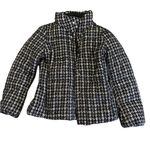 Ann Taylor Tweed Puffer Jacket Navy Blue Size XS Photo 1