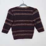ZARA  Brown and Gold Cropped Cardigan Sweater Size Small Brown Cropped Sweater Photo 5