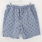 Lands’ End blue striped red lobster pajama shorts set size L pockets coastal Size L Photo 3