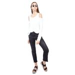 Michael Lauren  White Long Sleeve Open‎ Shoulder Top Size Large New Photo 4