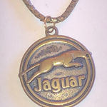 Vintage Jaguar Aged Bronze Tone Pendant Necklace Brown Photo 0